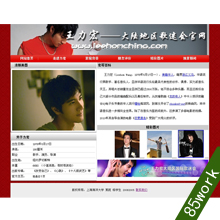 明星题材静态网页设计制作作业成品