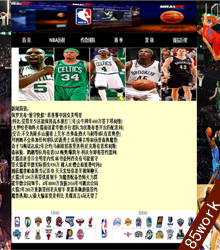 NBA篮球题材网页作业html模版