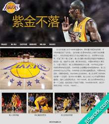 NBA湖人科比题材紫金不落网页设计作业html/drewmweaver作业