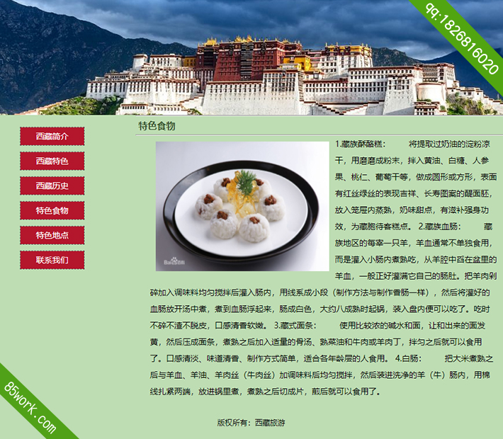 西藏期末网页作业
