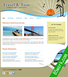 旅游简洁网页设计作业成品模板